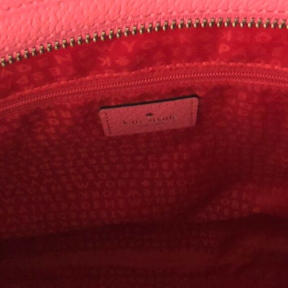 Kate Spade New York Wellesley Flamingo Coral Pink Leather Large Tote Handbag - Picture 8 of 9